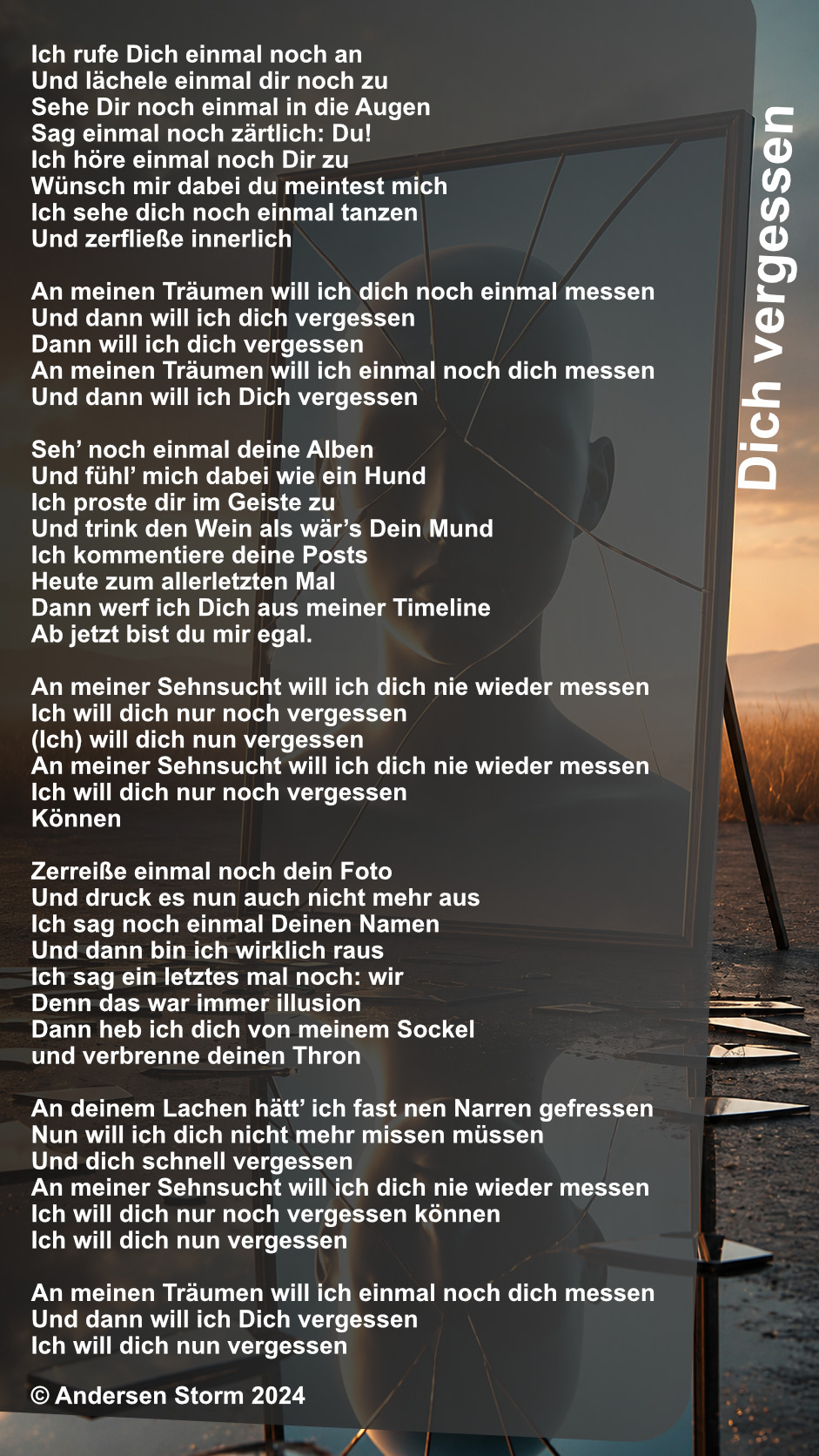 Dich vergessen, Album Klarkommen, © 2024 Andersen Storm