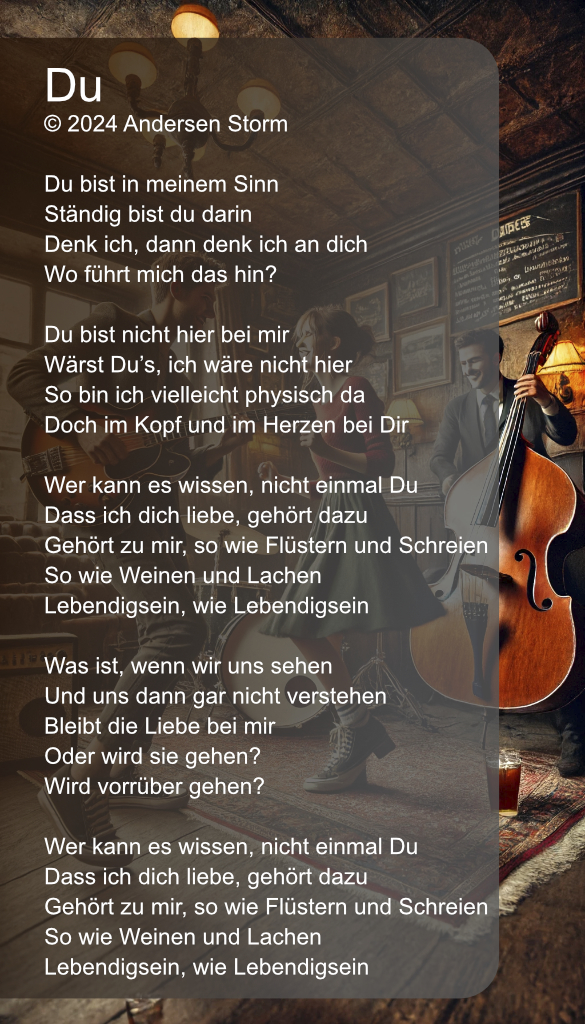Du, Album Klarkommen, © 2024 Andersen Storm