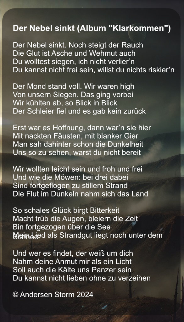 "Der Nebel sinkt" © 2026 Andersen Storm